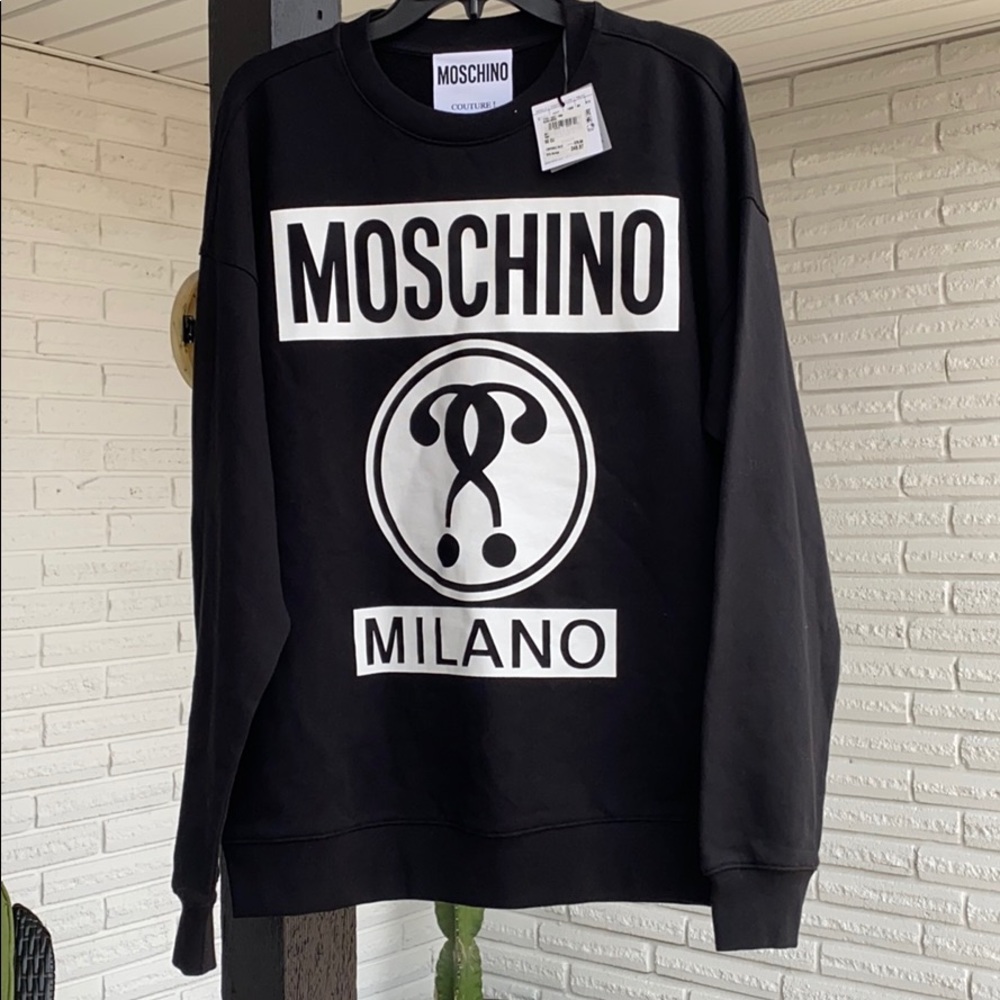 Moschino Black Sweatshirt Size 50 (Medium)